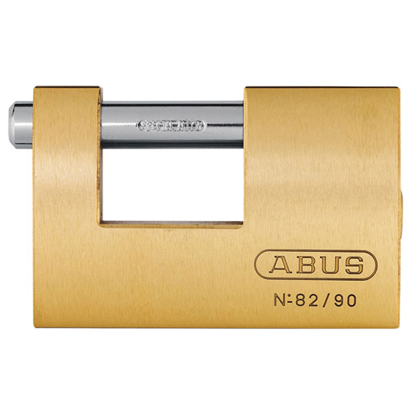  11580 82/90mm Monoblock Brass Shutter Padlock Keyed Alike 8523