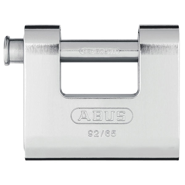ABUS 30610 92/65mm Monoblock Brass Body Shutter Padlock Keyed Alik...
