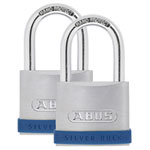 ABUS 80889 50mm Silver Rock™ 5 Padlock Twin Pack