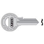 ABUS 00682 T84/40 40mm Left Hand Key Blank 08682