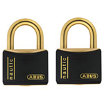 ABUS 35278 T84MB/40mm Black Rustproof Padlock Twin Pack Carded