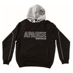 Apache APHOODSWEATBLK Hooded Sweatshirt Black / Grey - XL (48in)
