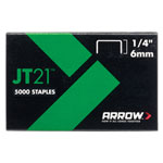 Arrow A214 JT21 T27 Staples 6mm (1/4in) Box 5000