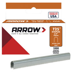 Arrow A256 T25 Staples 10mm (3/8in) Box 1000