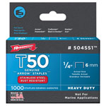 Arrow A504SS1 T50 Staples Stainless Steel 504SS 6mm (1/4in) Box 1000