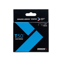 Arrow A504 T50 Staples 6mm (1/4in) Pack 5000 (4 x 1250)