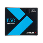 Arrow A508 T50 Staples 12mm (1/2in) Pack 5000 (4 x 1250)