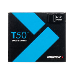 Arrow A509 T50 Staples 14mm (9/16in) Pack 5000 (4 x 1250)