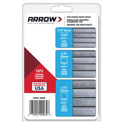 Arrow A50MP T50 Staples Multi Pack 6mm 10mm & 12mm Box 1875 (3 x 625)