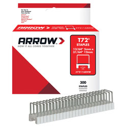 Arrow A721168HW T72HW Clear Insulated Staples for Hardwood 5 x 12mm Box 300