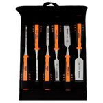 Bahco 424P-S6-PP 424-P Bevel Edge Chisel Set 6 Piece in Pouch