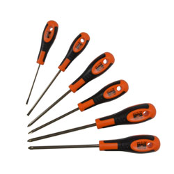 Bahco 605-6 600 Series Screwdriver Set, 6 Piece SL/PH/PZ