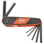 Bahco BE-9777B Hexagon Key Folding Set of 7 Metric 2.5mm-10mm