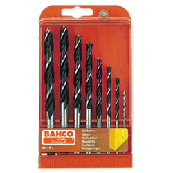 Bahco 460-PB-2 Lip & Spur Wood Drill Bit Set, 8 Piece 3-10mm