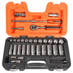 Bahco S330L Socket Set of 53 Metric 3/8in Deep Drive + 1/4in Accessories
