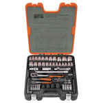 Bahco S800 Socket Set of 77 Metric & AF 1/4 & 1/2in Drive