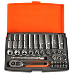 Bahco SL25L Socket Set of 37 Metric 1/4in Deep Drive