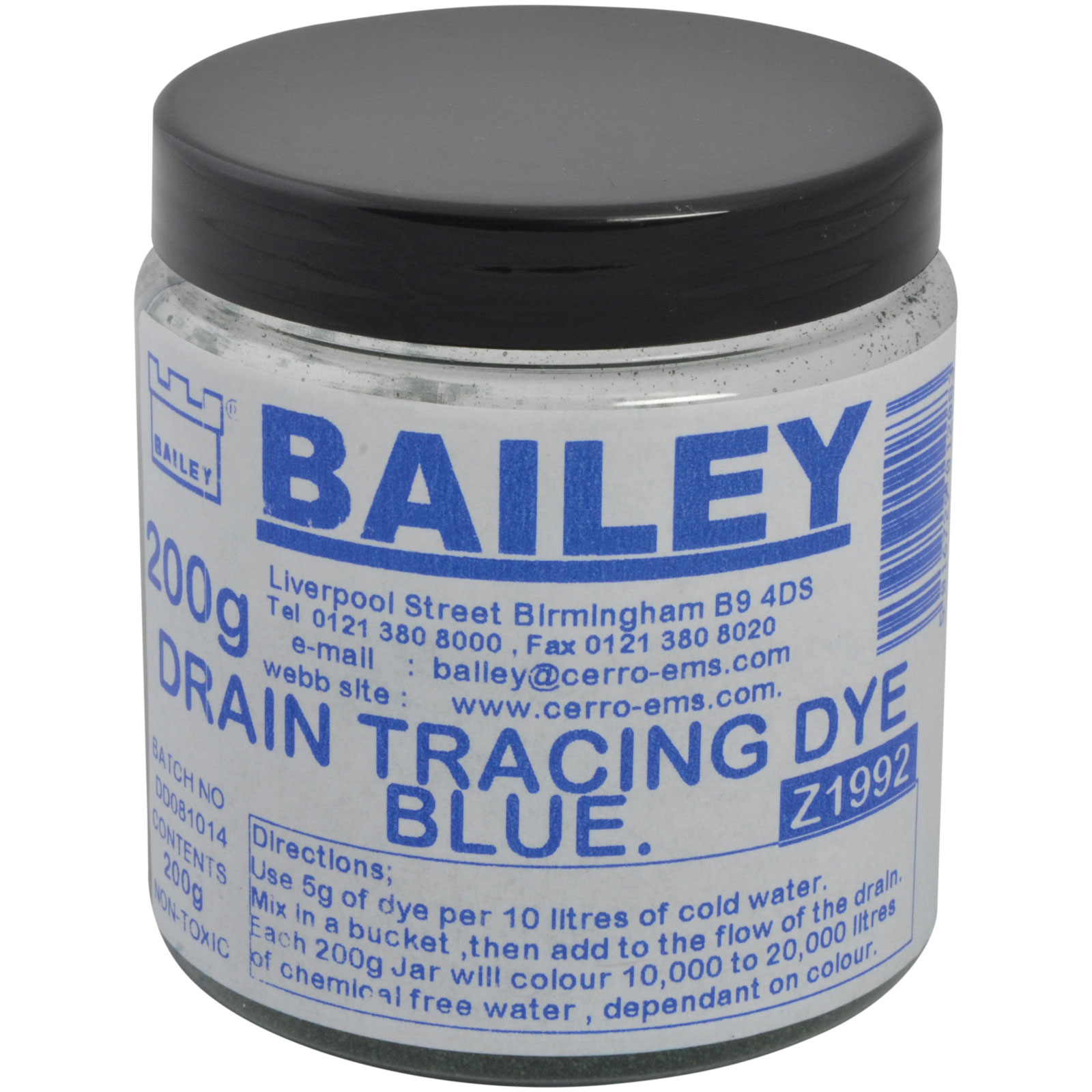 bailey-1992-drain-tracing-dye-blue-rapid-online