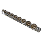 BlueSpot Tools 01524 3/8in Drive Socket Set on Rail Metric, 8 Piece
