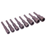 BlueSpot Tools 14107 Magnetic 1/4in Nut Driver Set, 8 Piece