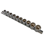 BlueSpot Tools 01526 Sockets On Rail Set of 10 Metric 1/2in Drive