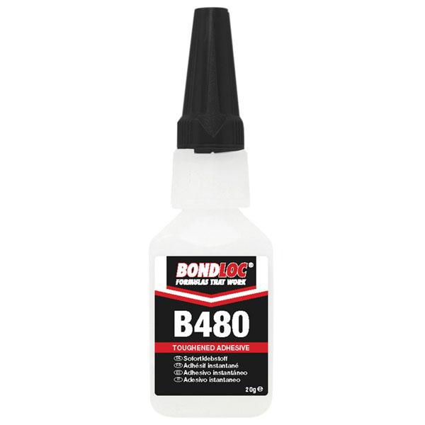  B480-20 B480 Black Rubber Toughened Cyanoacrylate 20g