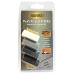 Briwax BWSWSGRY Wax Filler Sticks Grey Shades (Pack 4)