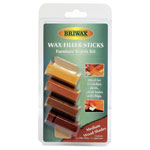 Briwax BWSWSMED Wax Filler Sticks Medium Wood Shades (Pack 4)