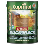 Cuprinol 5111363 Ducksback 5 Year Waterproof for Sheds & Fences Autumn Gold 5L