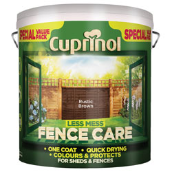 Cuprinol 5194071 Less Mess Fence Care Rustic Brown 6 litre