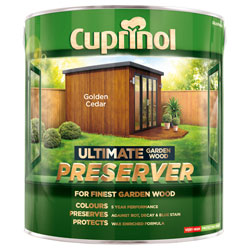 Cuprinol 5206088 Ultimate Garden Wood Preserver Golden Cedar 4 litre