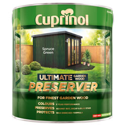 Cuprinol 5206121 Ultimate Garden Wood Preserver Spruce Green 4 litre