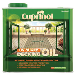 Cuprinol 5122411 UV Guard Decking Oil Natural Oak 2.5 litre