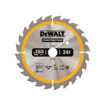 DEWALT DT1949-QZ Cordless Construction Trim Saw Blade 165 x 20mm x 24T