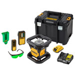 DEWALT DCE079D1G-GB Green Rotary Laser Kit 18V 1 x 2.0Ah Li-ion