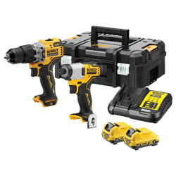 DEWALT DCK2111L2T XR Brushless Sub-Compact Twin Pack 12V 2 x 3.0Ah Li-ion