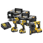 DEWALT DCK368P3T XR Brushless 3 Piece Kit 18V 3 x 18V 5.0Ah Li-ion