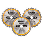 DEWALT DT1964 Construction Circular Saw Blade 3 Pack 305 x 30mm x 24T/48T/60T