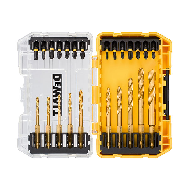Set Punte Per Trapano FLEXTORQ DT70748T – 24 Pezzi Multicolore, Adatto A Foratura Su Diversi Materiali