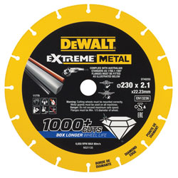 DEWALT DT40255-QZ Extreme Metal Cut Off Saw Blade 230 x 22.23 x 2.10mm