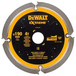 DEWALT DT1472-QZ Extreme PCD Fibre Cement Saw Blade 190 x 30mm x 4T