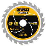 DEWALT DT99562-QZ FlexVolt XR Circular Saw Blade 190 x 30mm x 24T