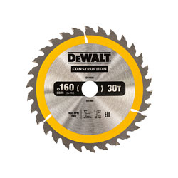 DEWALT DT1932-QZ Portable Construction Circular Saw Blade 160 x 20mm x 30T