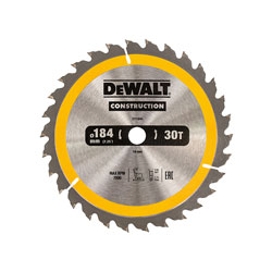 DEWALT DT1940-QZ Portable Construction Circular Saw Blade 184 x 16mm x 30T