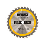 DEWALT DT1940-QZ Portable Construction Circular Saw Blade 184 x 16mm x 30T