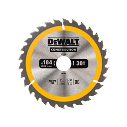 DEWALT DT1942-QZ Portable Construction Circular Saw Blade 184 x 30mm x 30T