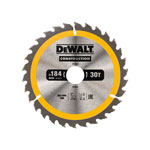 DEWALT DT1942-QZ Portable Construction Circular Saw Blade 184 x 30mm x 30T