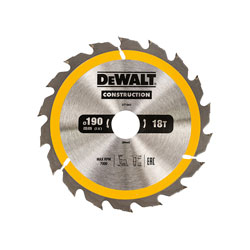 DEWALT DT1943-QZ Portable Construction Circular Saw Blade 190 x 30mm x 18T