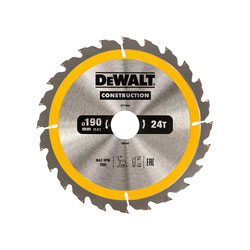 DEWALT DT1944-QZ Portable Construction Circular Saw Blade 190 x 30mm x 24T