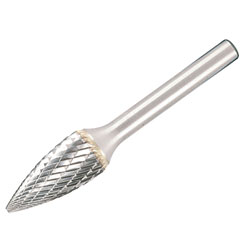 Dormer P8136.3X3.0 Solid Carbide Rotary Burr Bright Pointed Tree 6.3 x 3mm